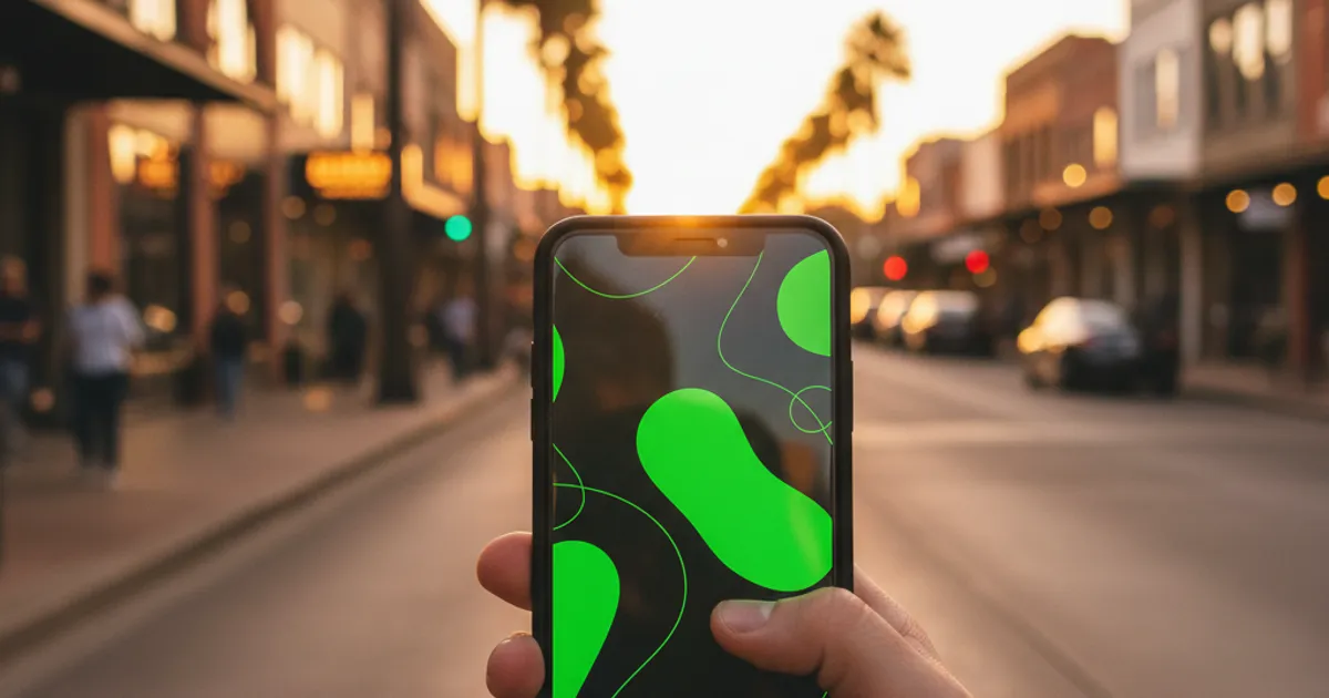 McAllen business owner viewing their mobile-first website on a smartphone